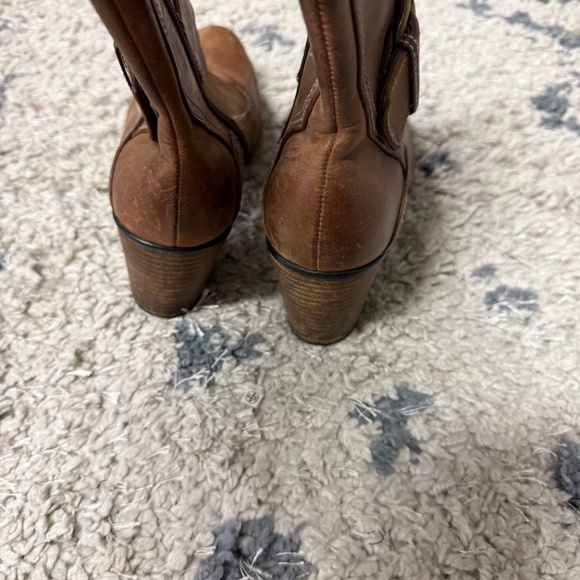 Indigo by Clarks Brown Leather Buckle Ankle Boots Women’s Size 49 - Picture 5 of 10